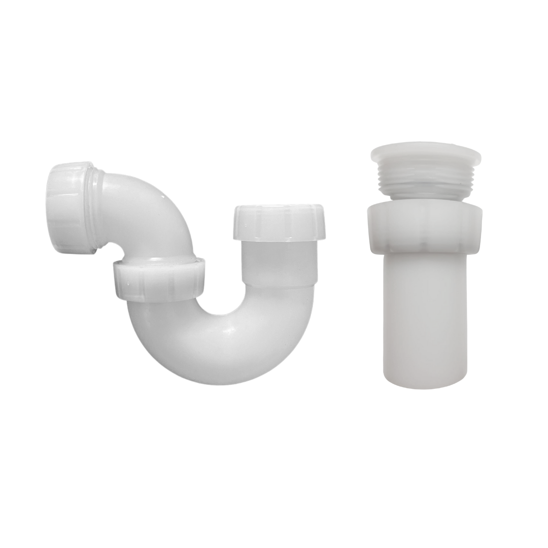 TrapMate - 40mm P-trap with basin and sink fittings