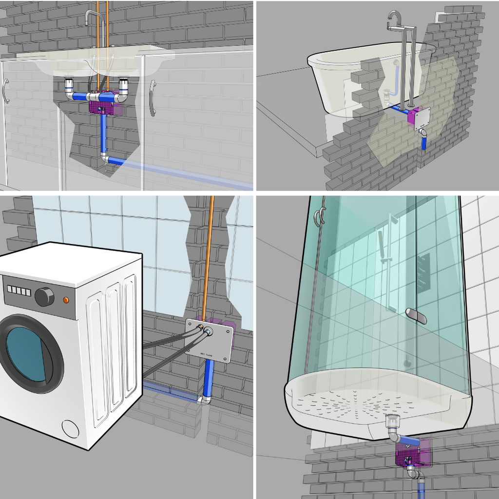 EezyPlumb - Internal Washing Machine Plumbing Hub