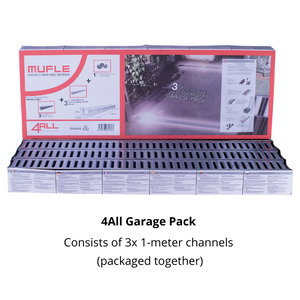 4All Garage Pack - (3 x 1-meter Channels) - Galvanised Steel Grate
